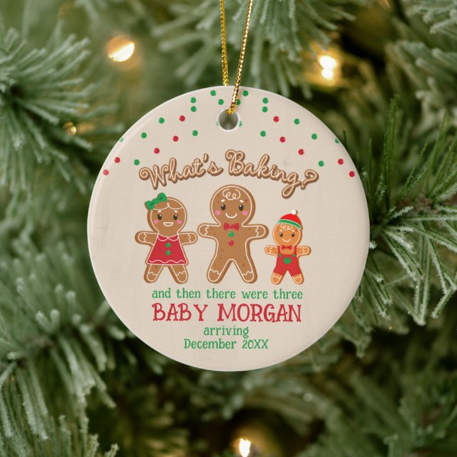 Baby Gravid Meddelande om Ornament Gingertea (Träd)