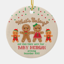 Baby Gravid Meddelande om Ornament Gingertea