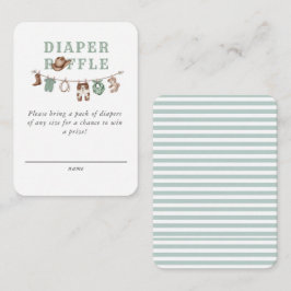 Baby Green Little Cowboy Diaper Raffle  Tilläggskort