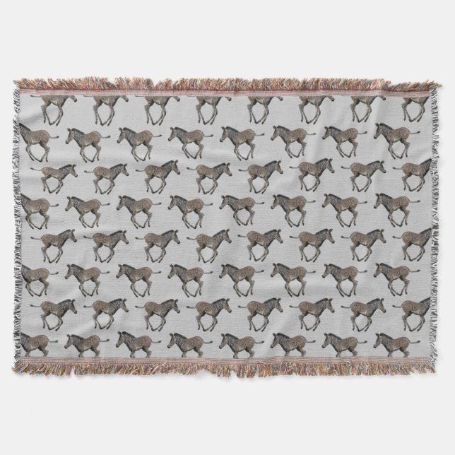 Baby Grevy's Zebra kastfilt (Ljusgrå) Mysfilt (Framsidan)