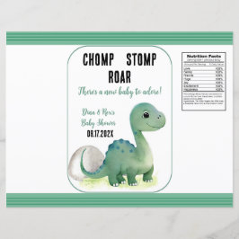 Baby Grönt Dinosaur Chomp Stomp Roar Chip Bag