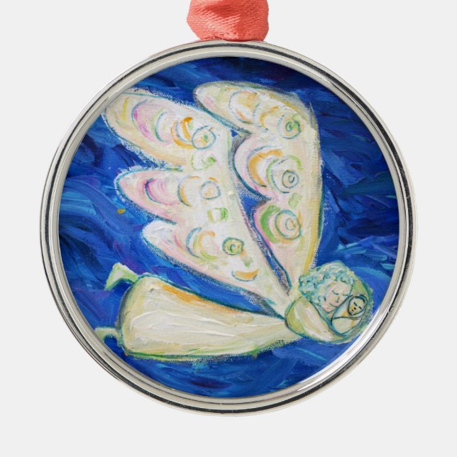 Baby Guardian White Angel Art Ornament Pendant (Framsidan)
