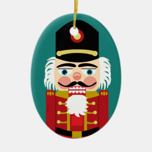 Baby gullig nötknäppare för första jul julgransprydnad keramik