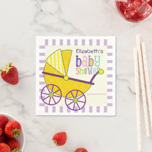 Baby Gult Carriage Newborn Baby Shower Pappersservett
