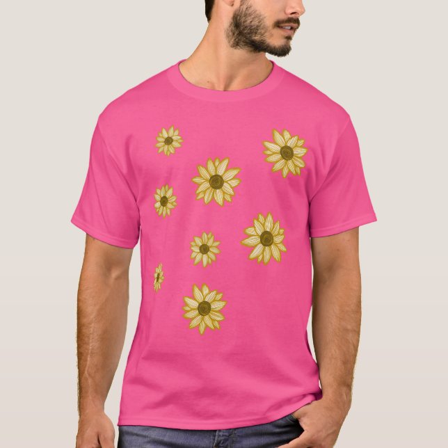 Baby Gult Sunblommor T Shirt (Framsida)