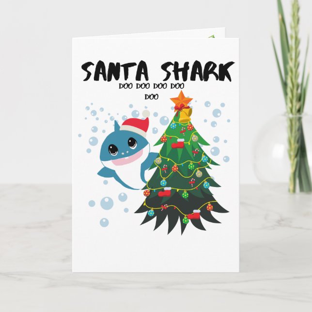 Baby-haj (Santa shark) Helgkort (Framsida)