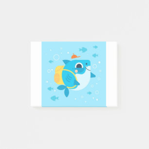 baby-haj-tecknad-stil post-it block