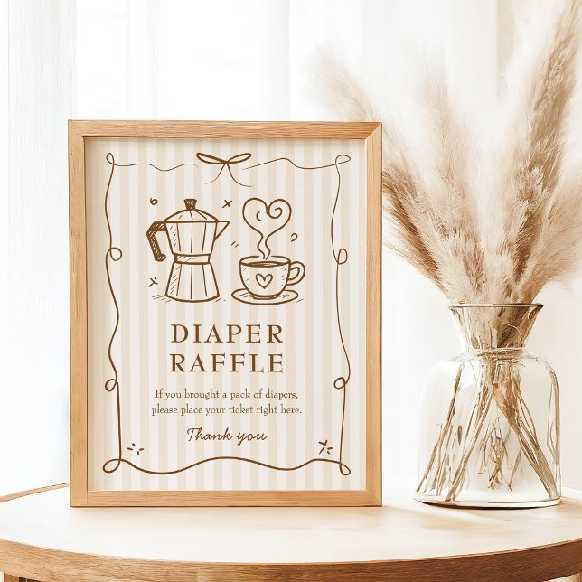 Baby håller på att andas babyskor Diaper Raffle Ga Poster (Skapare uppladdad)
