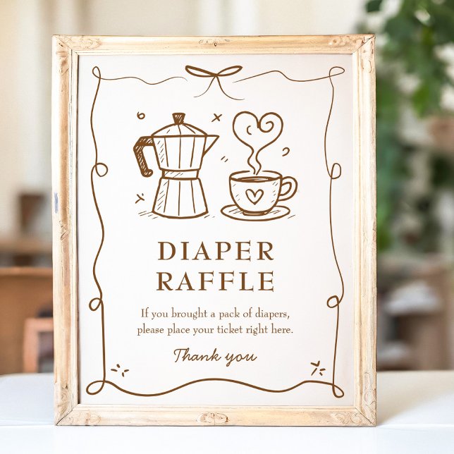 Baby håller på att andas babyskor Diaper Raffle Ga Poster (Skapare uppladdad)