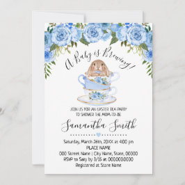 Baby håller på att blåa inbjudan till Påsk Tea Sho