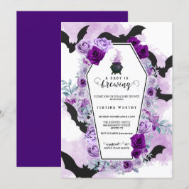 Baby håller på att bryta Halloween Baby Shower Inbjudningar