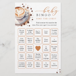 Baby håller på att bryta kaffe Hitta gästen Bingo