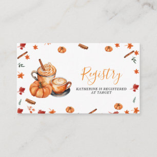 Baby håller på att bryta pumpkin Spice Shower Regi Tilläggskort