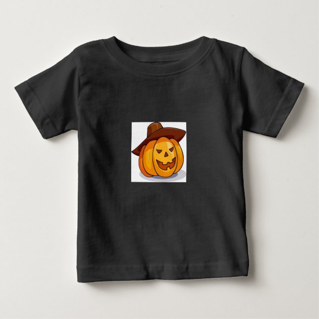 Baby Halloween Jack-O-Lantern T-Shirt (Framsida)