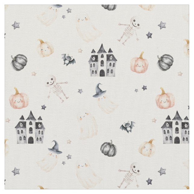 Baby Halloween skelett spöktomte slott - mitt  Tyg (Närbild)