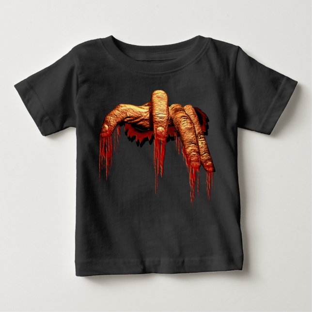 Baby Halloween T-Shirt Gory Zombie Baby Shirts (Framsida)