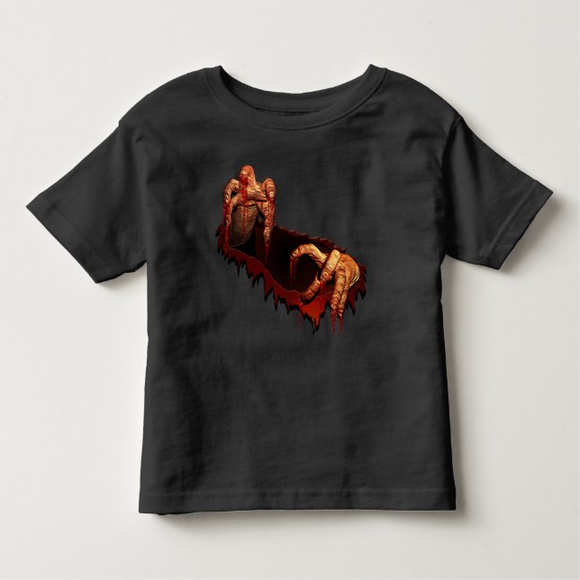 Baby Halloween T-Shirt Gory Zombie Baby Shirts (Framsida)