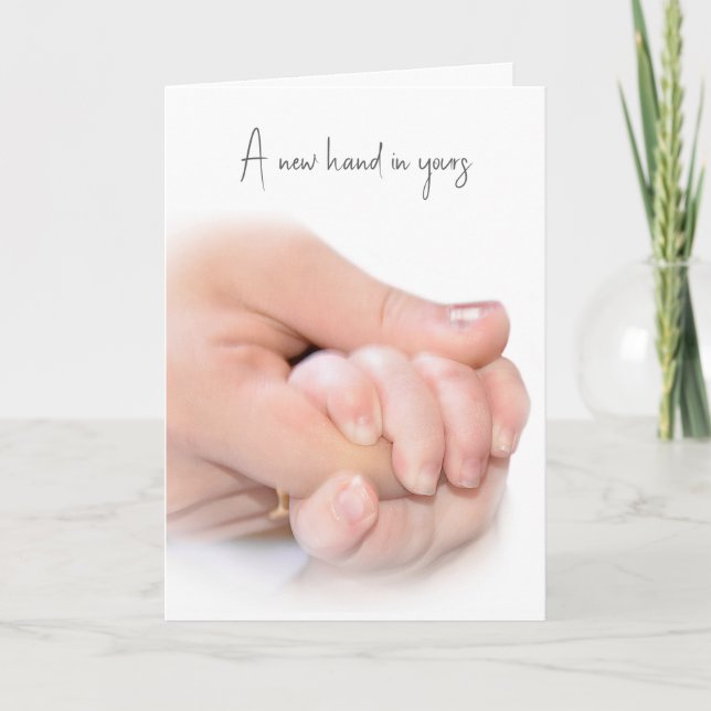 Baby Hand Grattiss Kort (Framsida)