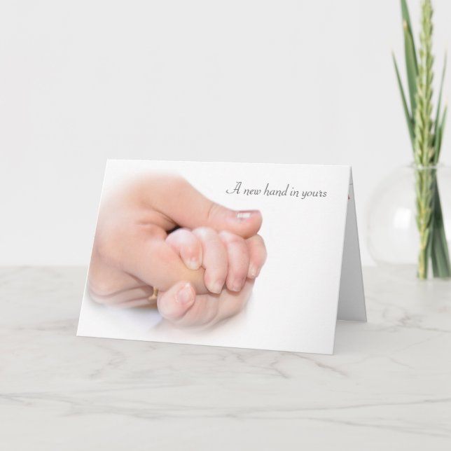 Baby Hand Grattiss Kort (Framsida)