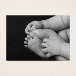 Baby Händer och Feet Black and White Visitkort