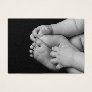 Baby Händer och Feet Black and White Visitkort