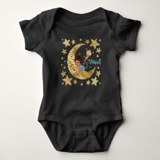Baby Hanuman slapend op de maan tussen de sterren T Shirt