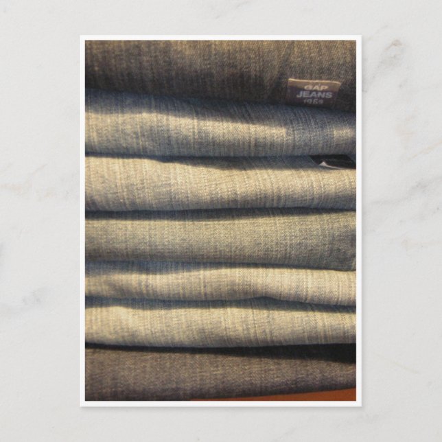 "Baby har hennes blå jeans på..." Vykort (Framsida)