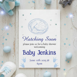 Baby Hatching dragon themed baby shower invitation Inbjudningar