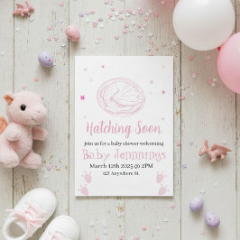Baby Hatching Soon Baby shower invitation Inbjudningar