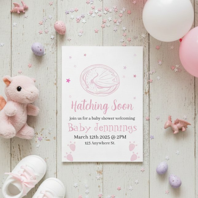 Baby Hatching Soon Baby shower invitation Inbjudningar (Skapare uppladdad)