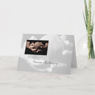 Baby Head i Händer Grattis Kort