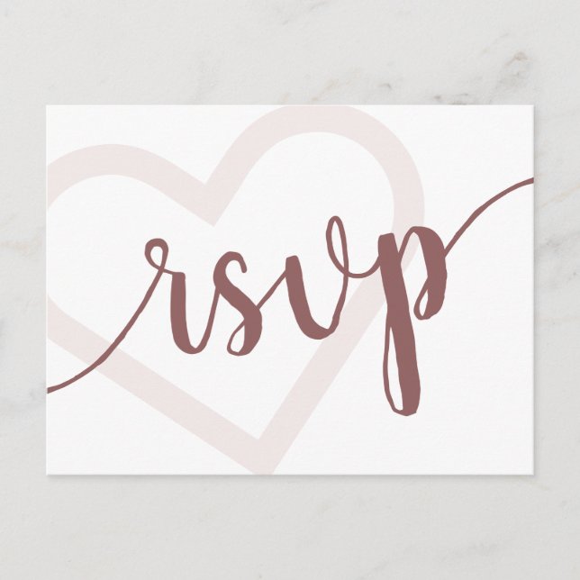 Baby Heart | Desert Ro Taupe Flourish Script Vykort (Framsida)