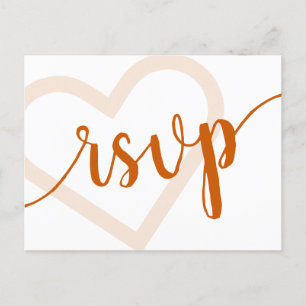Baby Heart Fall Orange Flourish OSA Entree Vykort