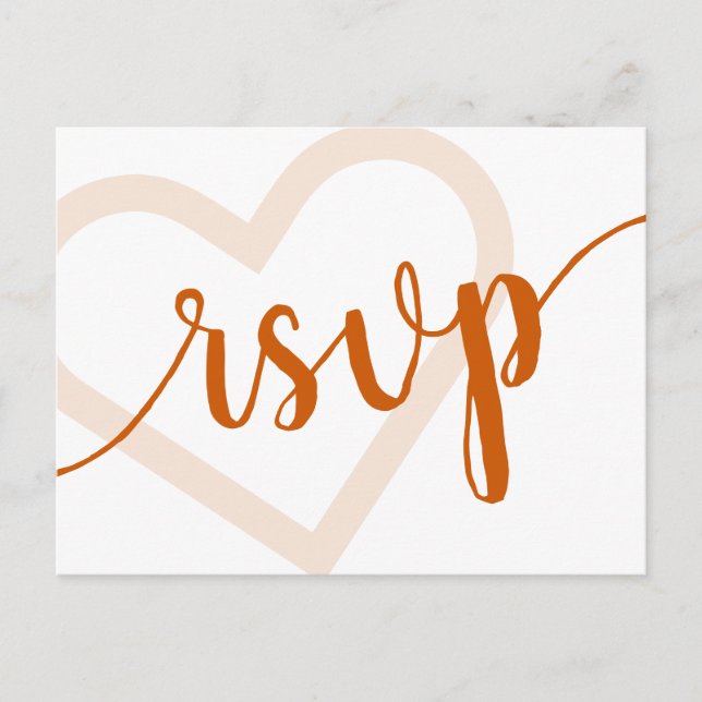Baby Heart | Fall Orange Flourish OSA Entree Vykort (Framsida)