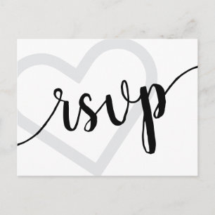 Baby Heart   Klassiskt svart OSA Entree Vykort