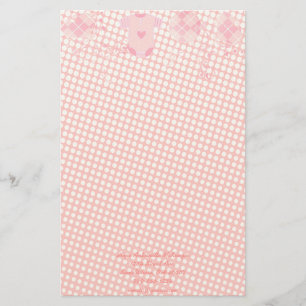Baby Heart Rattle Argyle Onsie Rosa Tiny Dots Brevpapper