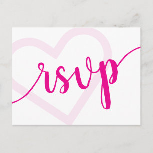 Baby Heart Shock rosa Shower eller Reveal OSA En Vykort