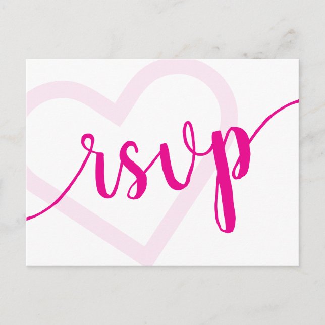 Baby Heart | Shock rosa Shower eller Reveal OSA En Vykort (Framsida)