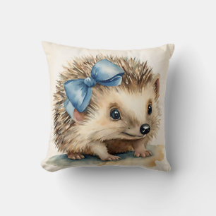 Baby Hedgehog Blue Bow Boys Kudde
