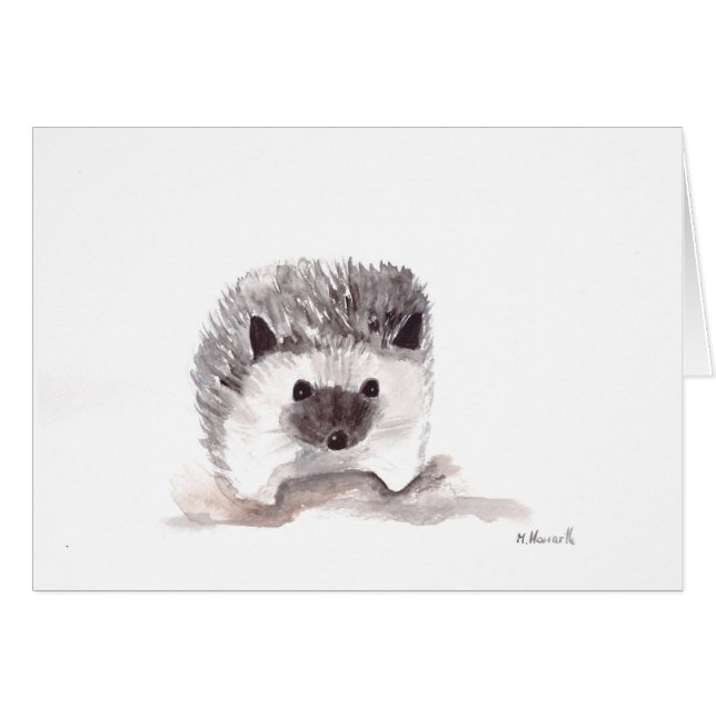 baby hedgehog hälsningskort (Framsidan Horizontal)