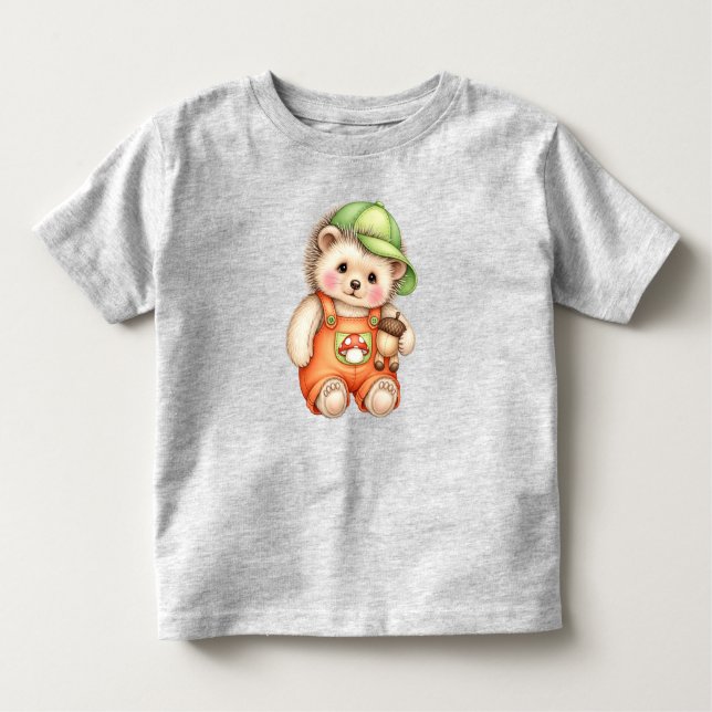 Baby hedgehog i en orange-hoppdräkt av Natasha Us T Shirt (Framsida)