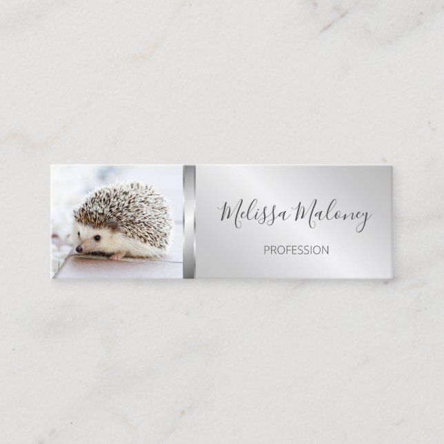 Baby Hedgehog Mini Visitkort (Framsida)