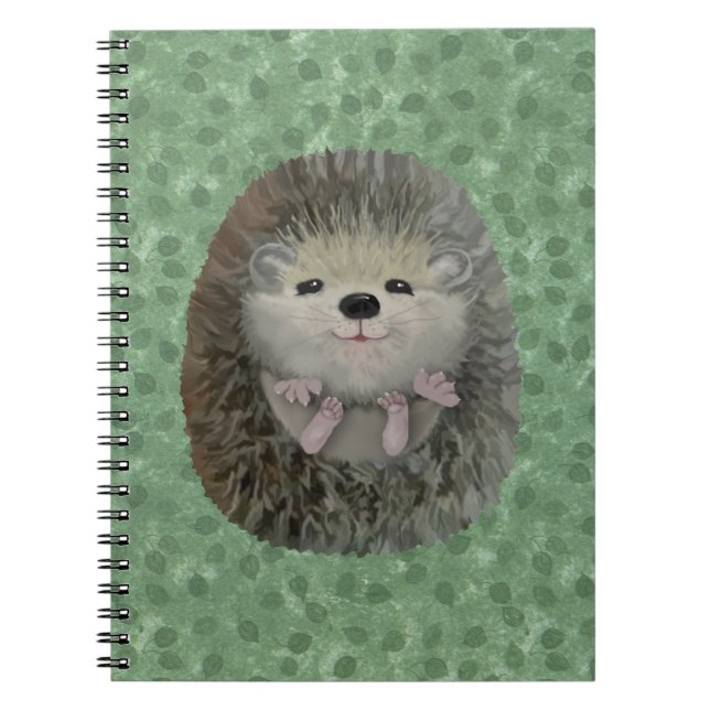 Baby Hedgehog Notebook Anteckningsbok (Framsidan)