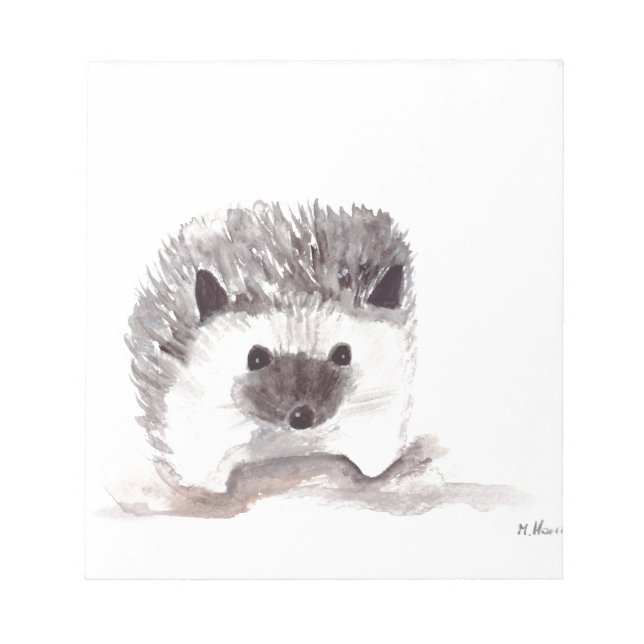 baby hedgehog, svart, söt skogsmark anteckningsblock (Framsida)