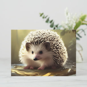 Baby Hedgehog Wildlife Porträtt kort