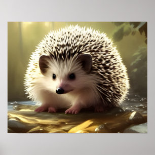 Baby Hedgehog Wildlife Porträtt Poster