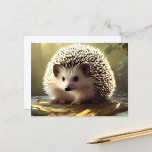 Baby Hedgehog Wildlife Porträtt Vykort