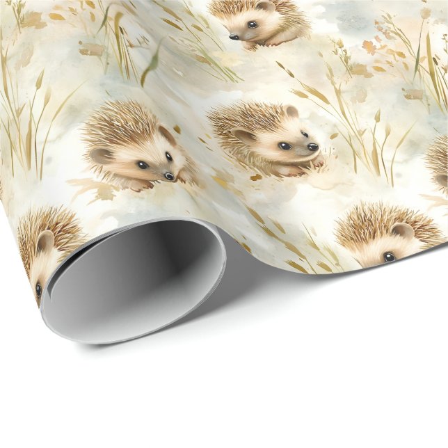 Baby hedgehogs presentpapper (Rullad Hörn)