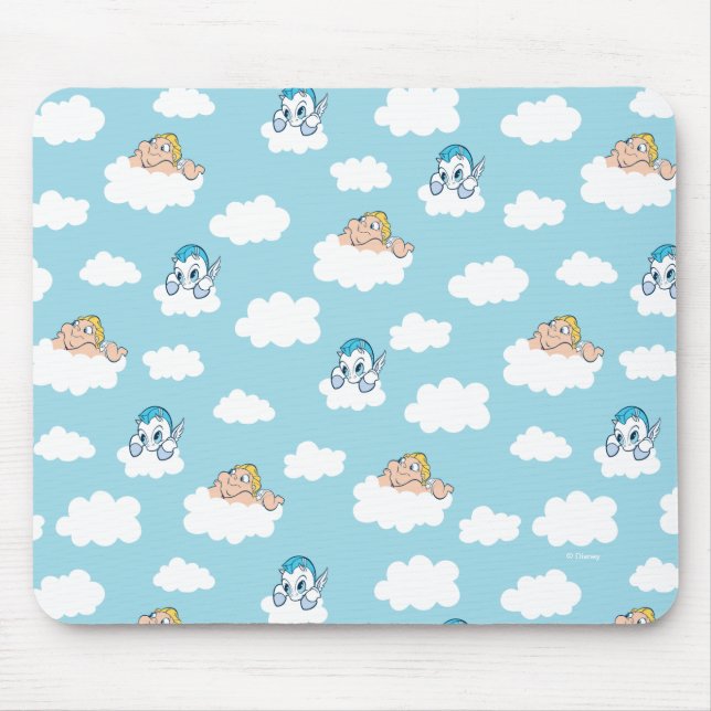 Baby Hercules and Pegasus Cloud Pattern Mouse Pad Musmatta (Framsidan)