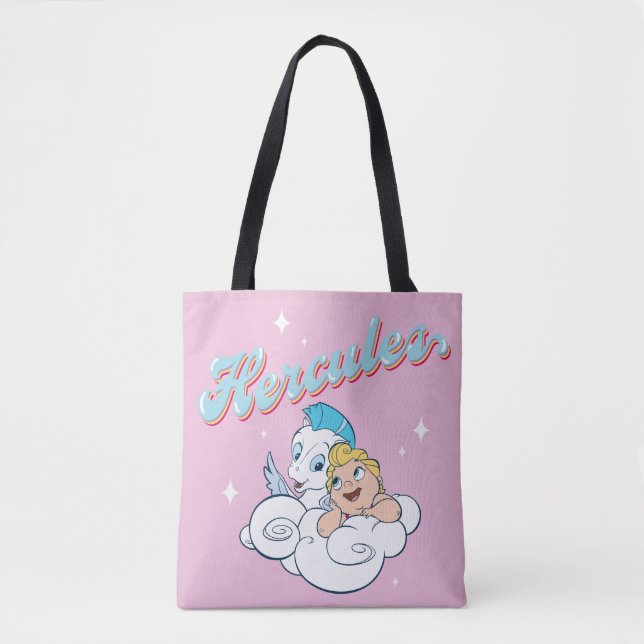 Baby Hercules and Pegasus on a Cloud Tote Bag Tygkasse (Framsida)